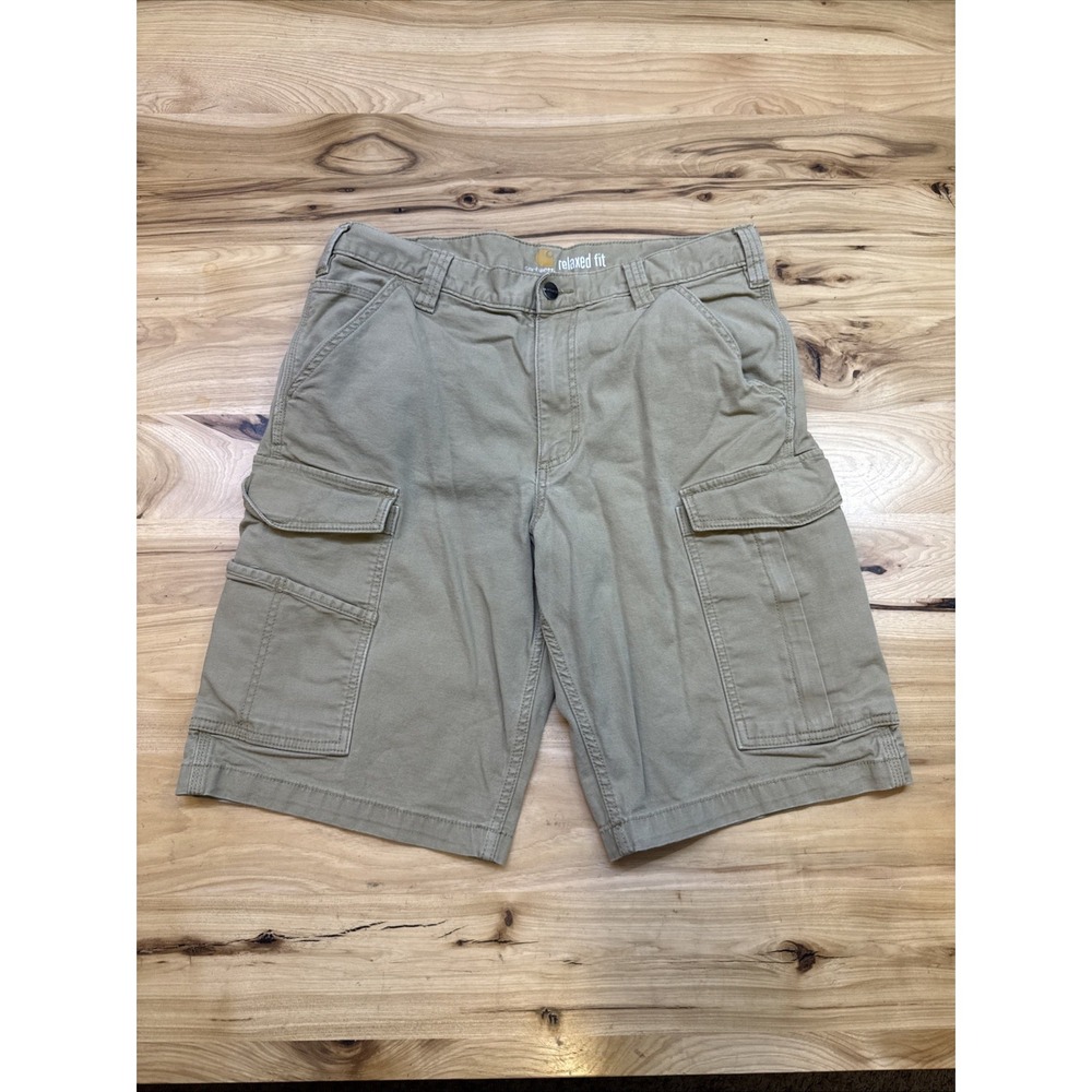 Carhart 103542 Relaxed Fit Cargo Style Work Shorts Size 34x10